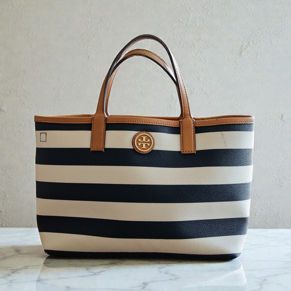 Tory Burch Kerrington Striped Mini Shopper Bag